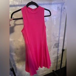 Pink open back dress